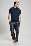 Burton Navy Short Sleeve Tee & Check Pyjama Set thumbnail 2