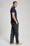 Burton Navy Short Sleeve Tee & Check Pyjama Set thumbnail 3