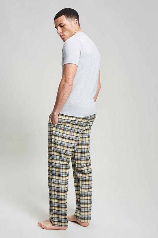 Burton Grey Short Sleeve T-Shirt & Check Pyjama Set 3