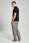 Burton Black Short Sleeve T-Shirt & Check Pyjama Set thumbnail 3