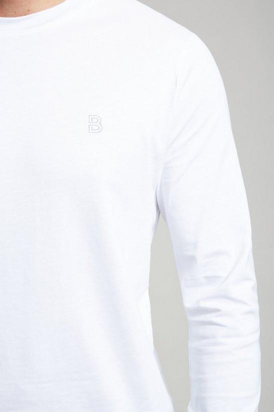 Burton White Long Sleeve T-Shirt & Grey Check Pyjama Set 4