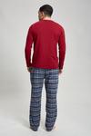 Burton Burgundy Long Sleeve T-Shirt & Check Pyjama Set thumbnail 3