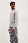 Burton Grey Long Sleeve Tee & Check Pyjama Set thumbnail 2