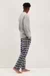 Burton Grey Long Sleeve Tee & Check Pyjama Set thumbnail 3