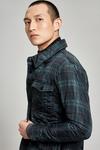 Burton Green Quilted Checked Collar Jacket thumbnail 4