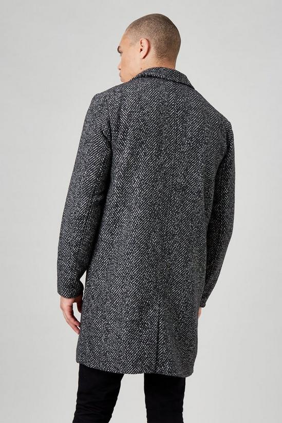 Burton Herringbone Faux Wool Overcoat 3