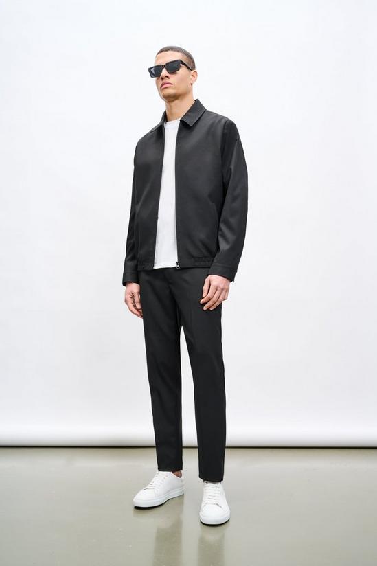 Burton Slim Fit Black Elasticated Waistband Suit Trousers 4