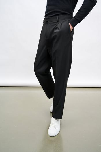 Related Product Relaxed Fit Black Pleated Suit Trousers