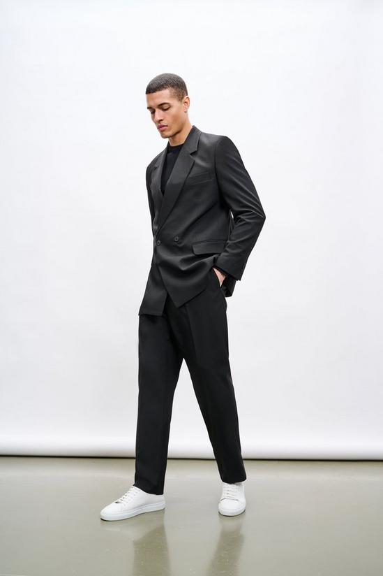 Burton Relaxed Fit Black Pleated Suit Trousers 2