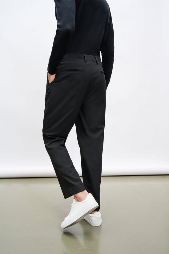 Burton Relaxed Fit Black Pleated Suit Trousers 3