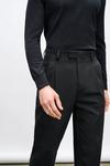 Burton Relaxed Fit Black Pleated Suit Trousers thumbnail 5