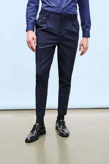 Related Product Slim Fit Tapered Fit Navy Pleated Suit Trousers