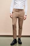 Burton Skinny Fit Stone Suit Trousers thumbnail 1