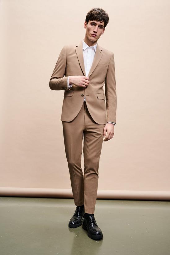 Burton Skinny Fit Stone Suit Trousers 2