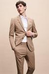 Burton Skinny Fit Stone Suit Trousers thumbnail 4