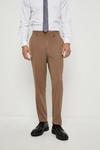 Burton Slim Fit Light Brown Trousers thumbnail 1