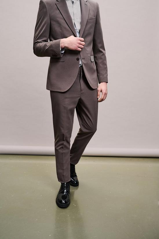 Burton Slim Fit Taupe Suit Trousers 1