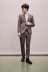Burton Slim Fit Taupe Suit Trousers thumbnail 3