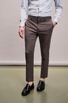 Burton Skinny Fit Taupe Suit Trousers thumbnail 1