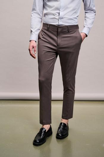 Related Product Skinny Fit Taupe Suit Trousers