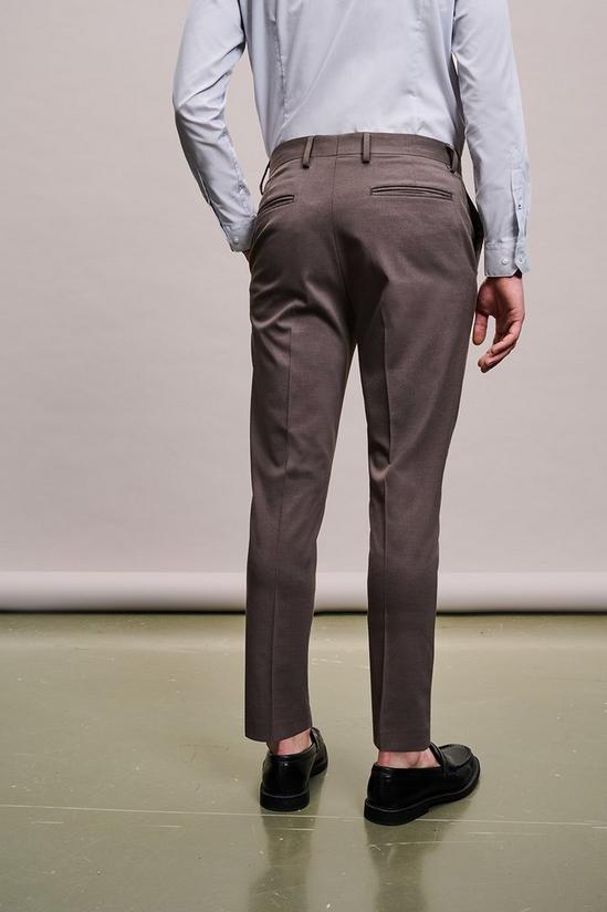 Burton Skinny Fit Taupe Suit Trousers 2