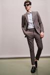 Burton Skinny Fit Taupe Suit Trousers thumbnail 3