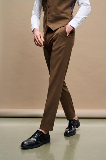 Related Product Slim Fit Brown Suit Trousers