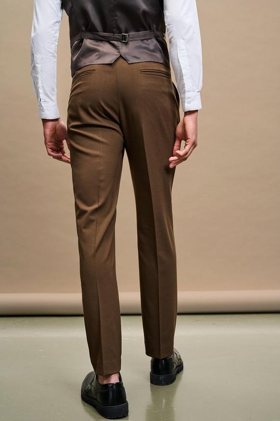 Burton Slim Fit Brown Suit Trousers 4