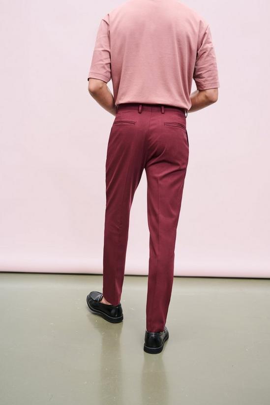 Burton Slim Fit Burgundy Trousers 3