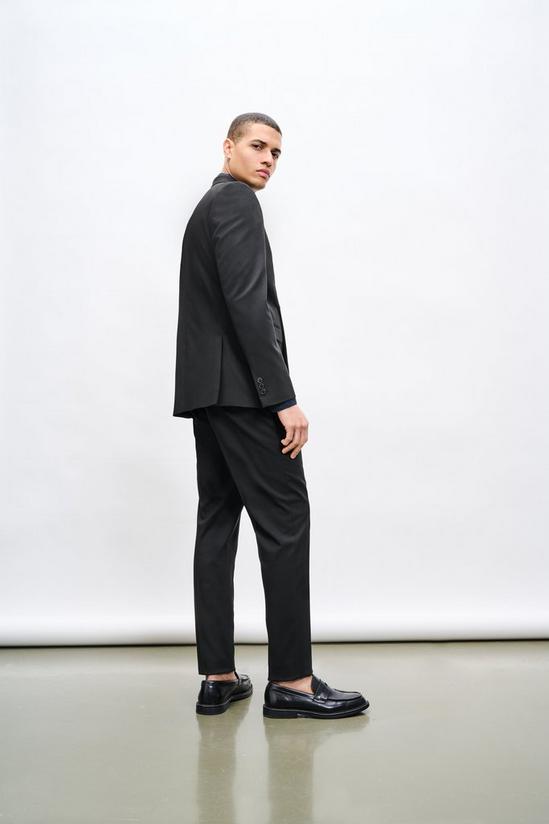Burton Slim Fit Black Wrap Double Breasted Suit Jacket 3