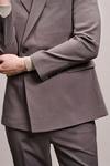 Burton Slim Fit Taupe Wrap Double Breasted Suit Jacket thumbnail 3