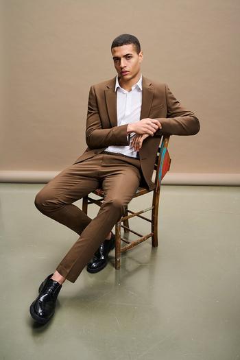 Related Product Skinny Fit Brown Suit Jacket