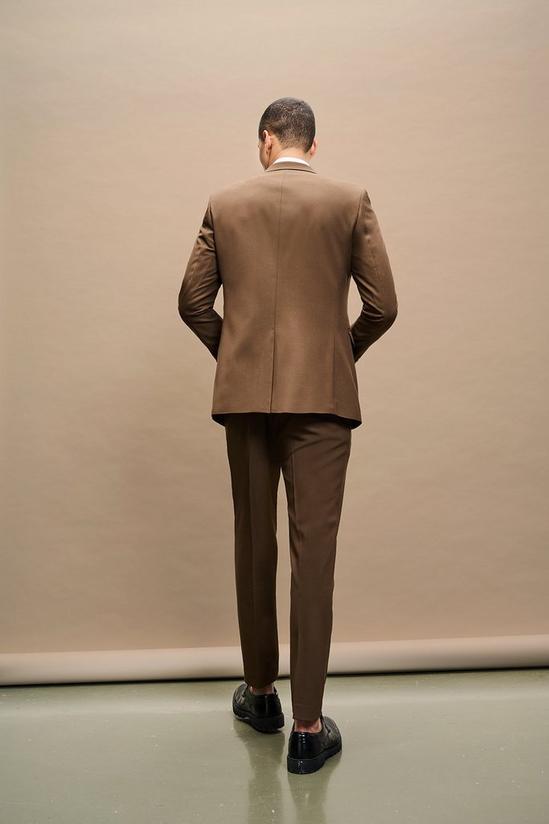 Burton Skinny Fit Brown Suit Jacket 4