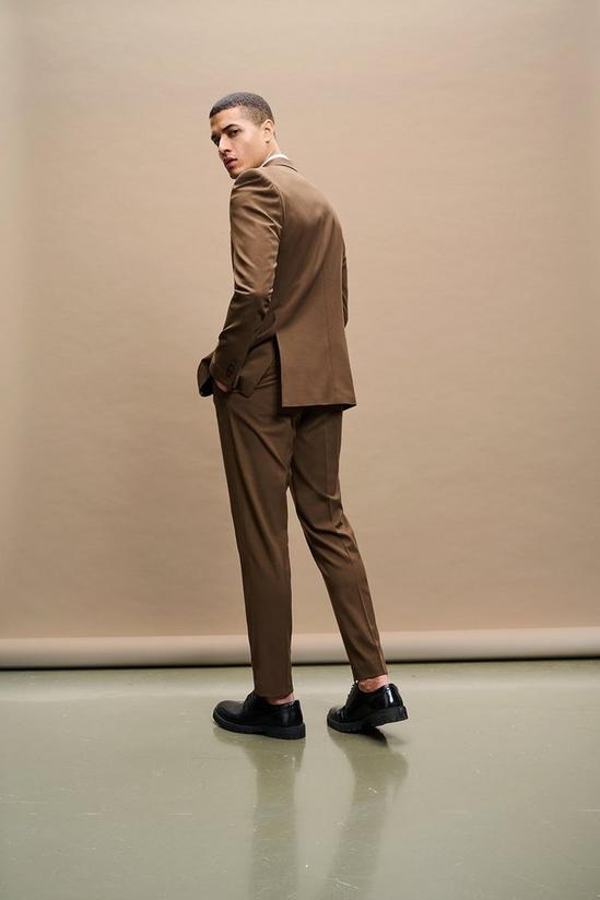 Burton Slim Fit Brown Suit Jacket 4