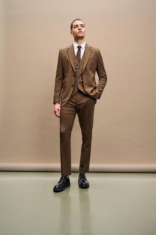 Burton Slim Fit Brown Suit Jacket 5