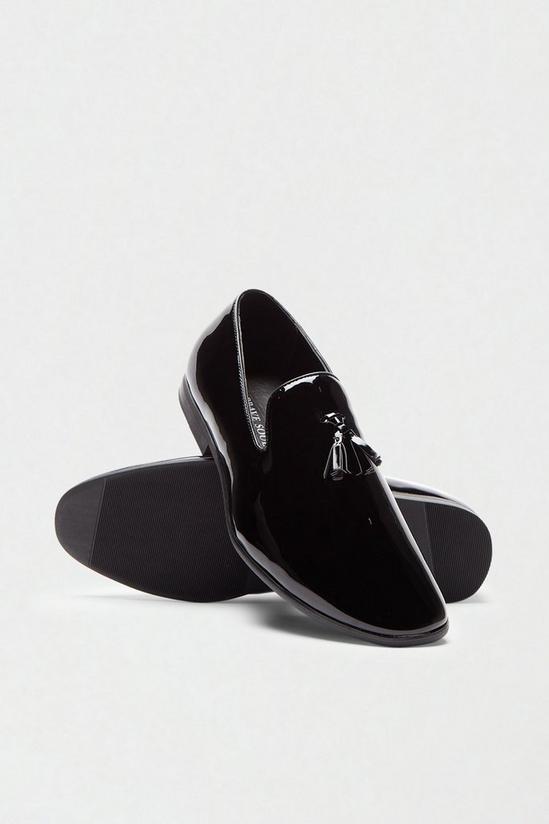 Burton Patent Slip On Shoes With Tassel 3