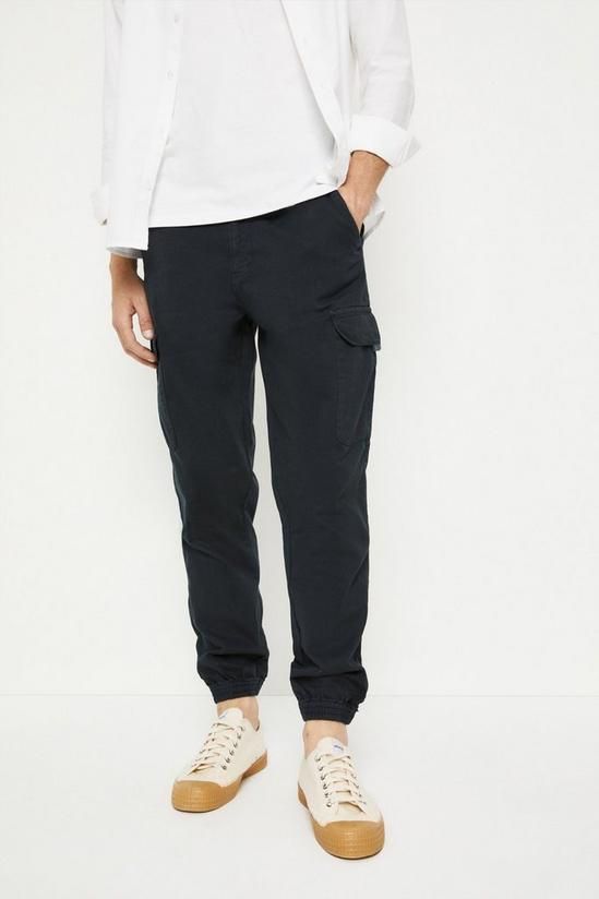 Burton Tapered Fit Zip Jogger Cuffed Trousers 1