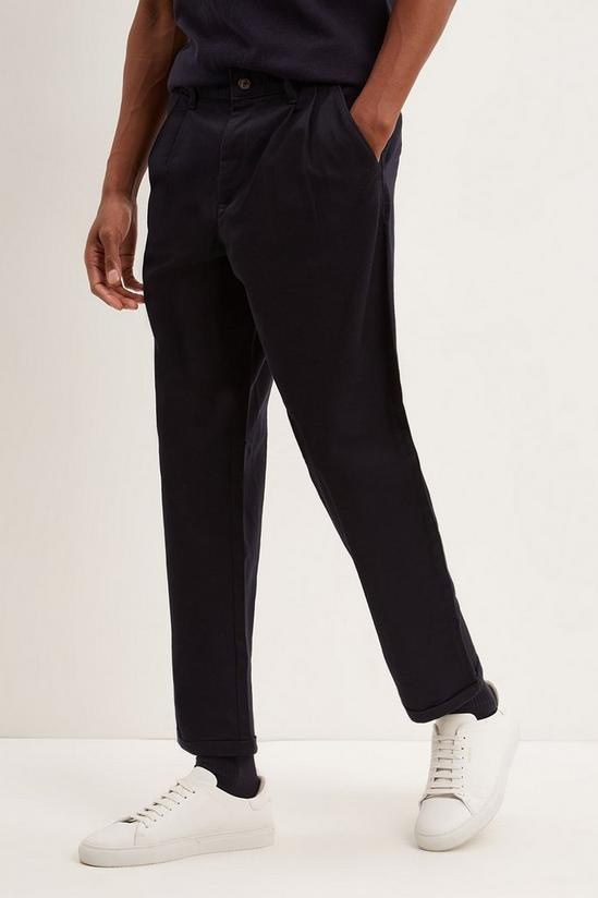Burton Tapered Fit Pleat Front Smart Trousers 1