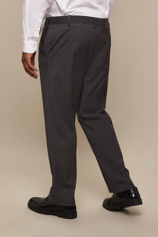 Burton Plus Regular Fit Charcoal Smart Trousers 3