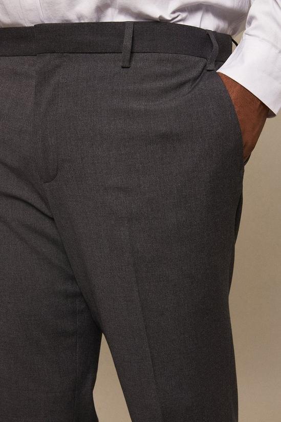Burton Plus Regular Fit Charcoal Smart Trousers 4