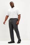 Burton Plus Tailored Fit Charcoal Smart Trousers thumbnail 2