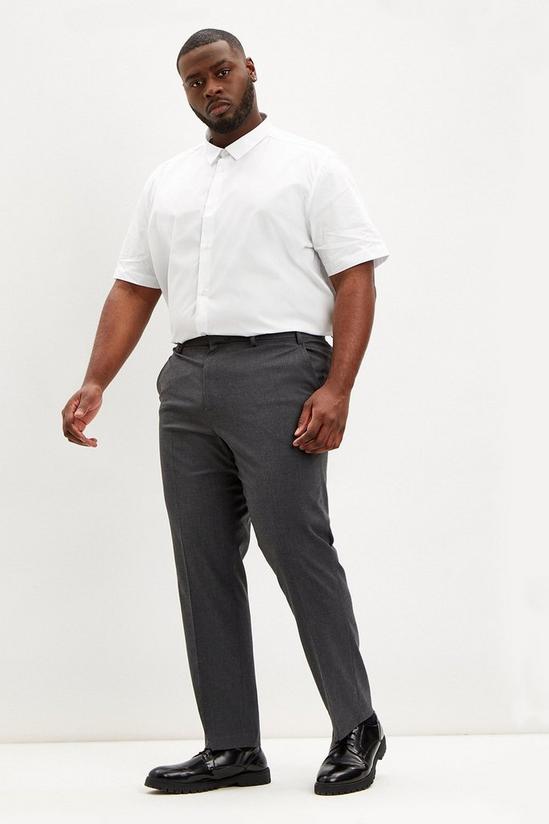 Burton Plus Tailored Fit Charcoal Smart Trousers 2