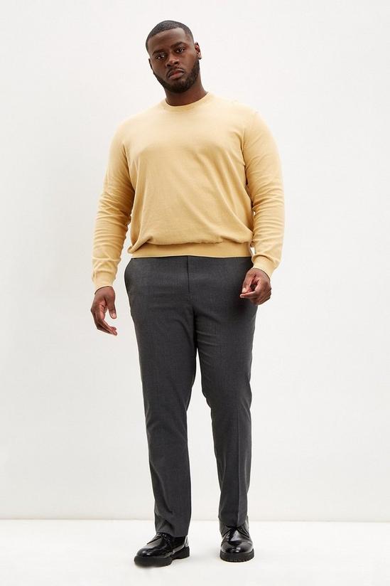 Burton Plus Slim Fit Charcoal Smart Trousers 2