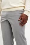 Burton Plus Regular Fit Light Grey Smart Trousers thumbnail 4