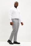 Burton Plus Slim Fit Light Grey Smart Trousers thumbnail 1