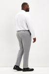 Burton Plus Slim Fit Light Grey Smart Trousers thumbnail 3