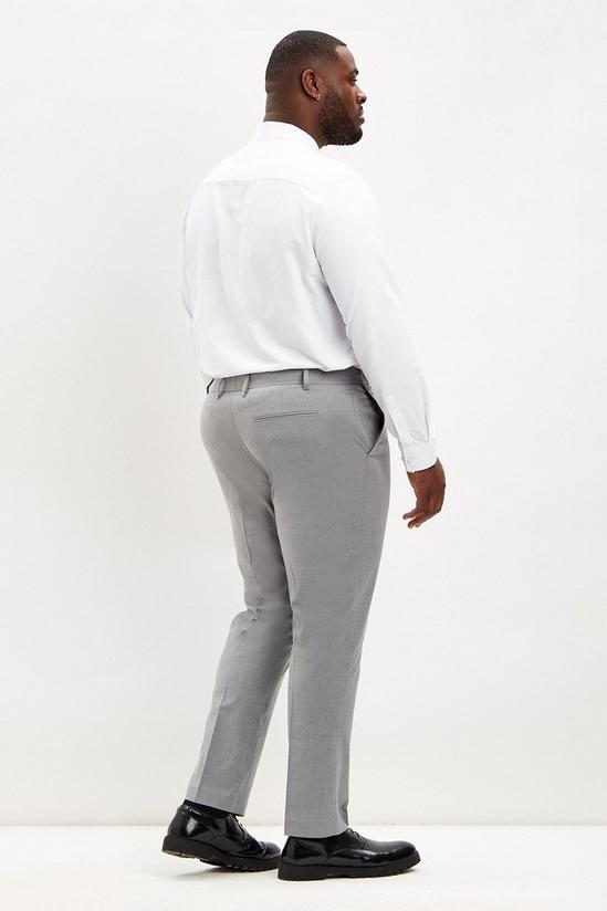 Burton Plus Slim Fit Light Grey Smart Trousers 3