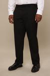 Burton Plus Regular Fit Black Smart Trousers thumbnail 1