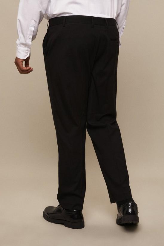 Burton Plus Regular Fit Black Smart Trousers 3