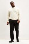 Burton Plus Tailored Fit Black Smart Trousers thumbnail 1
